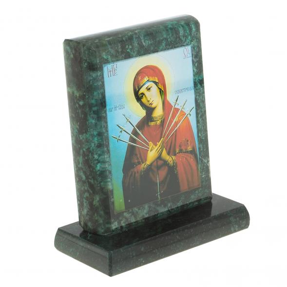 Икона настольная Семистрельная малая змеевик 7,5х6,5х8 см 120961