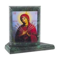 Икона настольная Семистрельная малая змеевик 7,5х6,5х8 см 120961