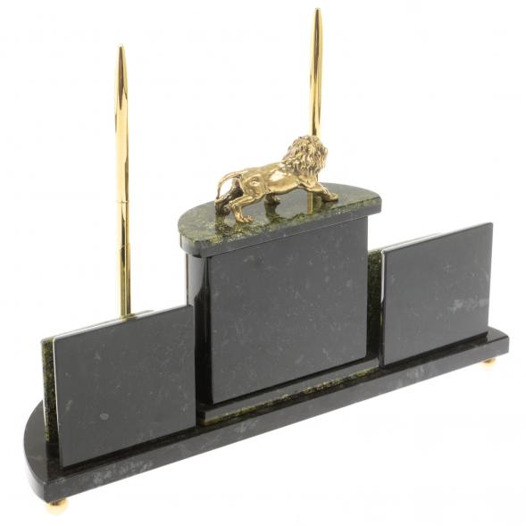 Письменный прибор &amp;quot;Лев&amp;quot; из змеевика 129580
