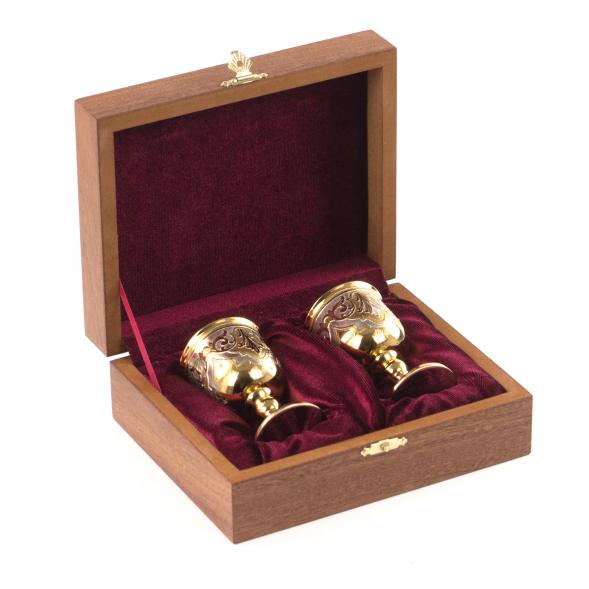 Набор для ликера &amp;quot;Дуэт&amp;quot; 2 рюмки на ножке в подарочной упаковке Златоуст 121628