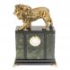 Настольные часы &amp;quot;Гордый лев&amp;quot; из шабровского змеевика 129852