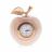 Часы сувенирные "Яблоко" камень оникс 5,2х6,1 см (2)