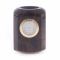 Карандашница с часами из коричневого обсидиана 7,2х7,2х9,5 см