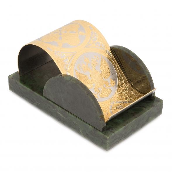 Подставка под телефон &amp;quot;Герб России&amp;quot; нефрит 116877