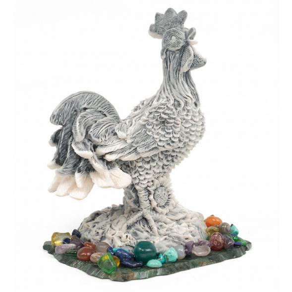 Сувенир из мрамолита &amp;quot;Петух в подсолнухах&amp;quot; 117304