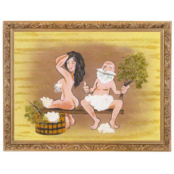 Картина &amp;quot;Банька&amp;quot; багет 36х46 см из каменной крошки 117613