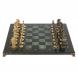 Шахматы подарочные &amp;quot;Камелот&amp;quot; из бронзы и шабровского змеевика 40х40 см 126838