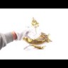 Подарочный набор икорница &quot;Емеля со щукой&quot; с двумя стопками и ложкой камень агат