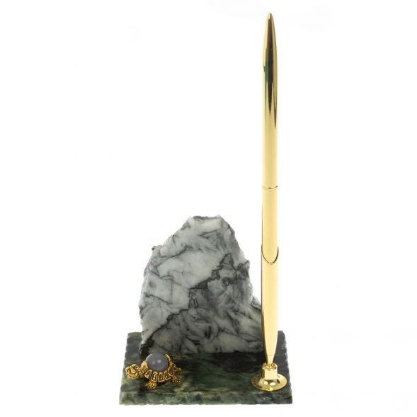 Подставка под ручку &amp;quot;Скала&amp;quot; магнезит змеевик 128859