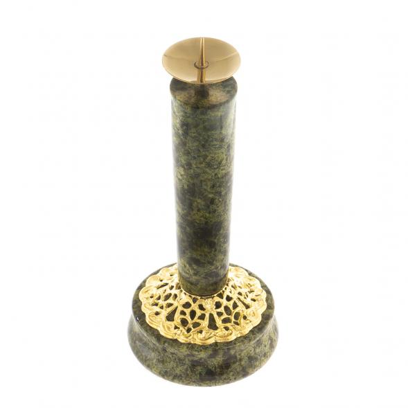 Подсвечник из светлого змеевика 124584