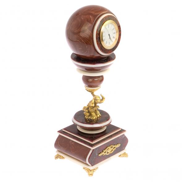 Часы антистресс &amp;quot;Шар на слоне&amp;quot; из лемезита 10,5 см 126304