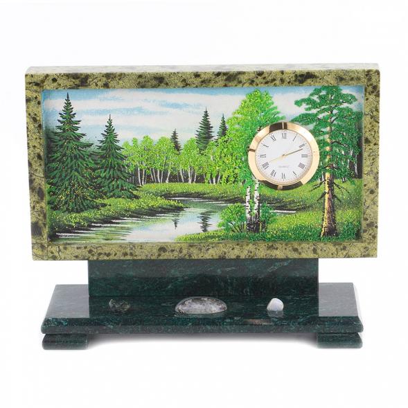 Часы с рисунком &amp;quot;Лето&amp;quot; змеевик 119759