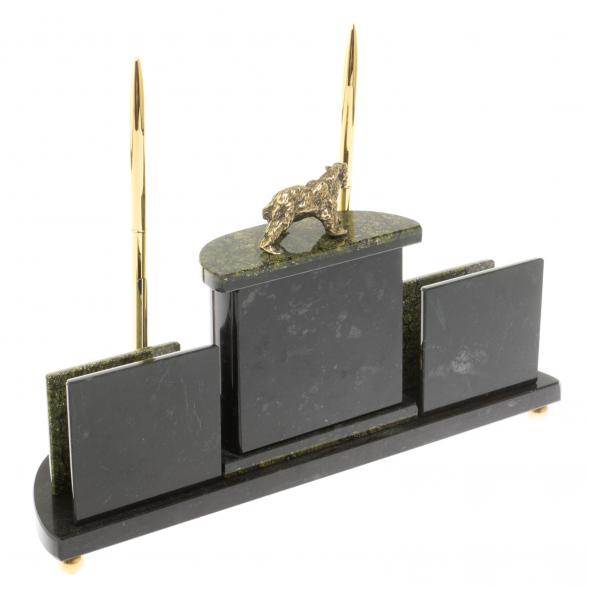 Письменный прибор &amp;quot;Медведь&amp;quot; из змеевика 129581