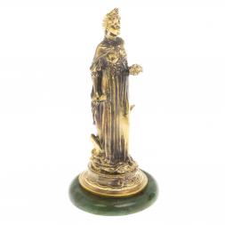 Бронзовая статуэтка "Хозяйка медной горы" на нефрите