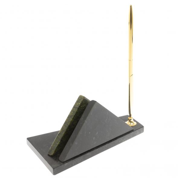 Визитница настольная с гербом России змеевик 113261