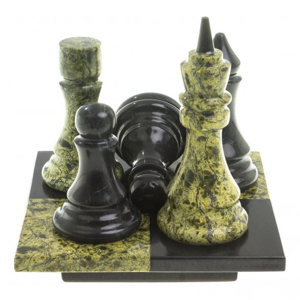 Часы &amp;quot;Шах и мат&amp;quot; из змеевика 113561