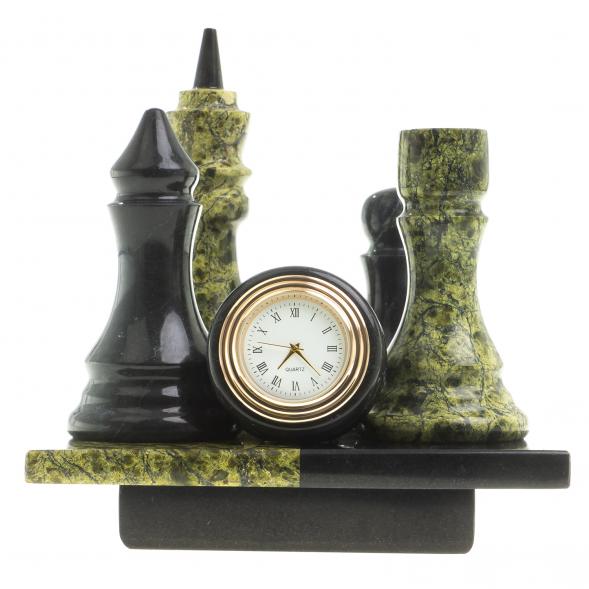 Часы &amp;quot;Шах и мат&amp;quot; из змеевика 113561