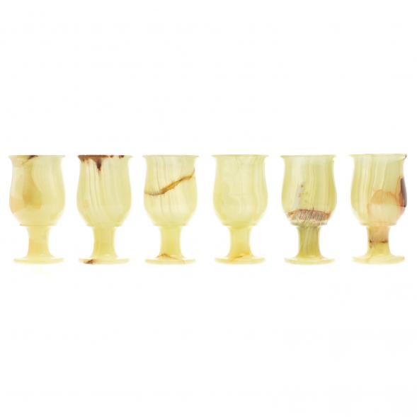 Набор бокалов из оникса 6,5х12 см 100 мл (2,5х5) 6 шт в коробке 123938