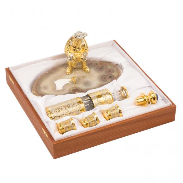 Подарочный набор &amp;quot;Рыбак&amp;quot; камень агат бронза 116338