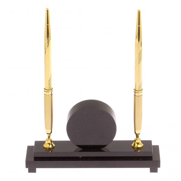 Часы настольные с двумя ручками камень малахит 125480