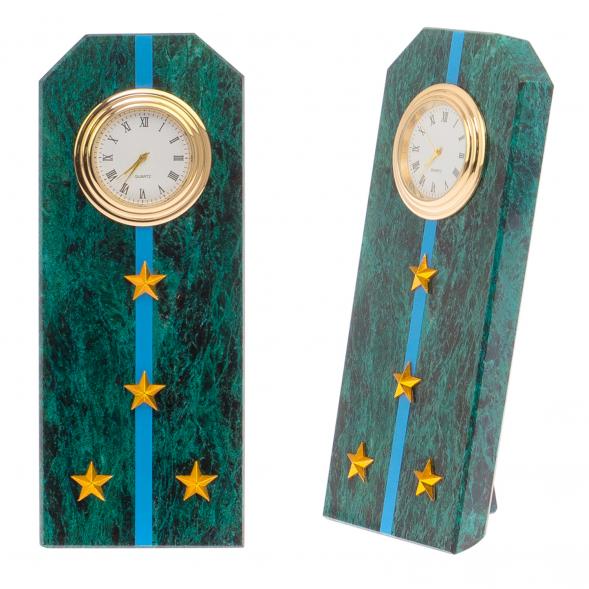 Часы &amp;quot;Погон  капитан ВВС, ВКС, ВДВ&amp;quot; камень змеевик 125711