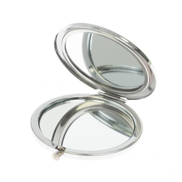 Карманное зеркальце из камня соколиный глаз цвет серебро 126993