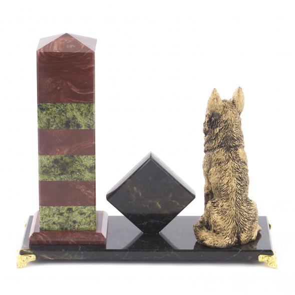 Часы из камня &amp;quot;Пограничный столб&amp;quot; лемезит змеевик мрамолит 119760