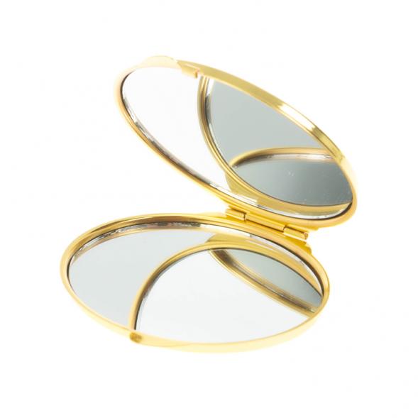 Зеркальце овальное из змеевика с круглой ящерицей цвет золото 124192