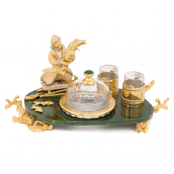 Икорница &amp;quot;По щучьему велению&amp;quot; камень нефрит 116880