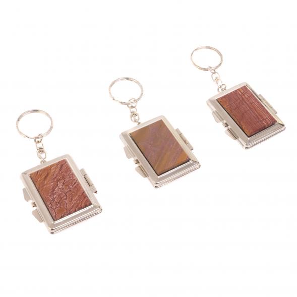 Складное зеркало брелок из яшмы прямоугольное 126541