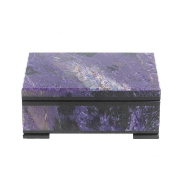 Шкатулка из чароита 10х7х4 см 127941