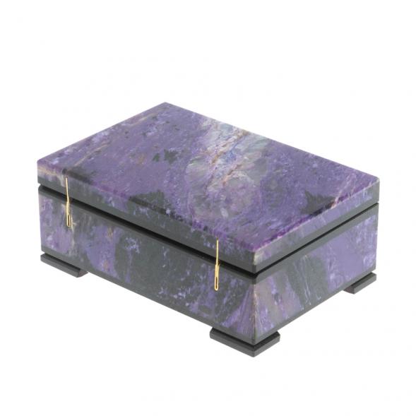 Шкатулка из чароита 10х7х4 см 127941