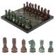 Шахматы &amp;quot;Традиционные&amp;quot; из лемезита и змеевика 40х40 см 128861