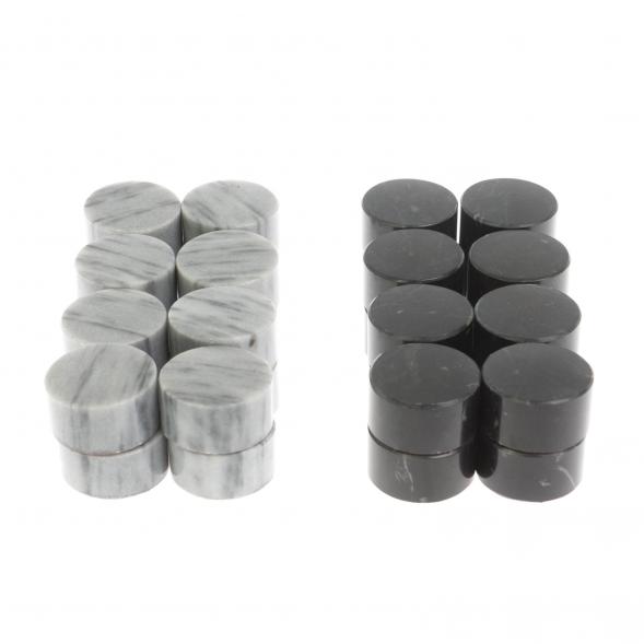 Фишки для игры в нарды 30 мм змеевик мрамор 129513