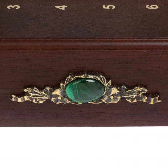 Шахматы деревянные с камнем &amp;quot;Русь&amp;quot; фигуры металлические 121346