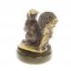 Статуэтка из бронзы &amp;quot;Белочка&amp;quot; на нефрите 130037