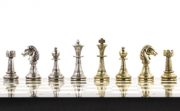 Шахматы сувенирные &amp;quot;Стаунтон&amp;quot; доска 28х28 см змеевик мрамор 120758