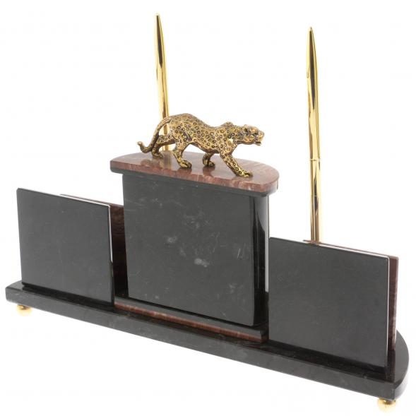 Настольный прибор &amp;quot;Гепард&amp;quot; из лемезита 129714