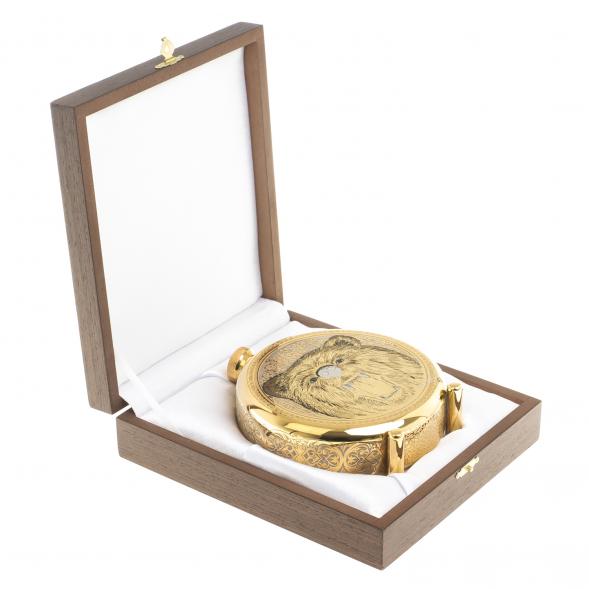 Фляжка с гравюрой &amp;quot;Медведь&amp;quot; Златоуст 123489