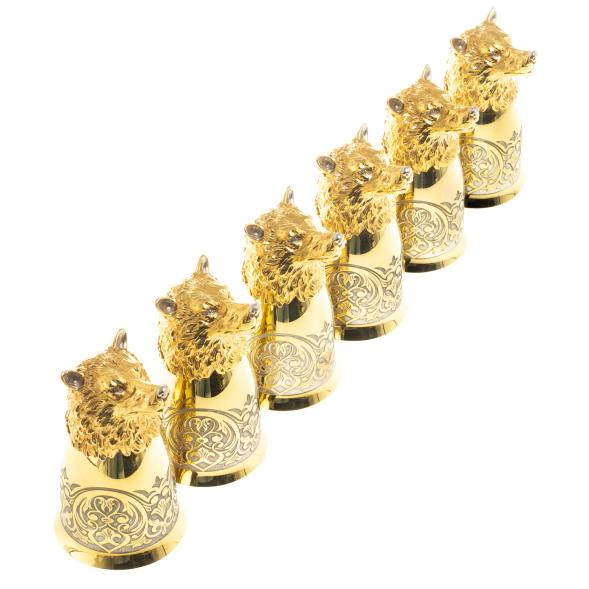 Стопки перевертыши &amp;quot;Волк&amp;quot; набор 6 шт Златоуст 123663