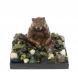 Сувенир &amp;quot;Мишка у камня сидящий&amp;quot; змеевик 116048