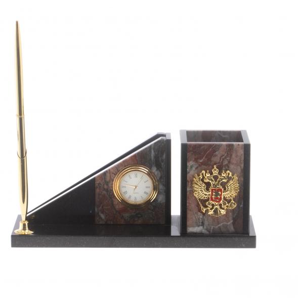 Письменный мини-набор &amp;quot;Горка&amp;quot; камень яшма 124349