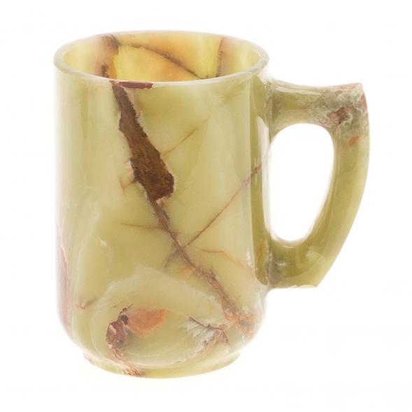 Пивная кружка из оникса 8,5х12,5 см (3,5х5) / бокал для пива / посуда из камня