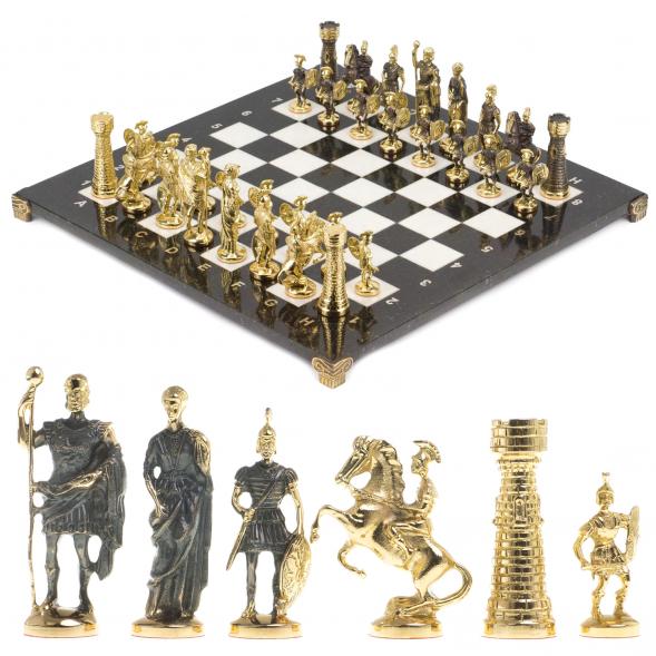 Настольные шахматы &amp;quot;Римские&amp;quot; бронза мрамор  40х40 см 117814