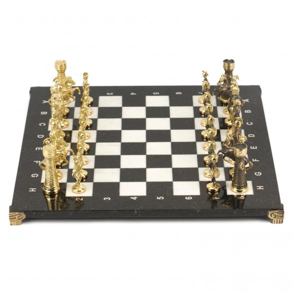 Настольные шахматы &amp;quot;Римские&amp;quot; бронза мрамор  40х40 см 117814
