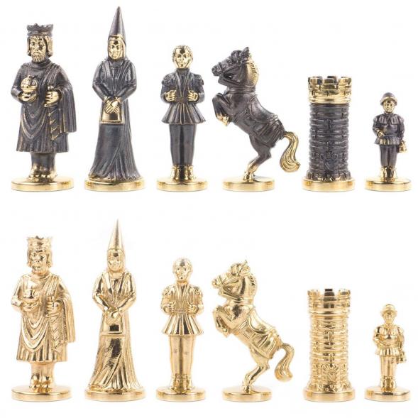 Шахматы &amp;quot;Камелот&amp;quot; бронза, лемезит и змеевика 40х40 см 118065