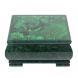 Шкатулка с иллюстрацией под малахит камень змеевик 18х18х8 см 128339