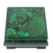 Шкатулка с иллюстрацией под малахит камень змеевик 18х18х8 см 128339