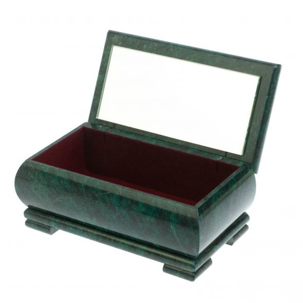 Шкатулка &amp;quot;Хозяйка медной горы и Данила&amp;quot; из змеевика 18х10х8,5 см 128417