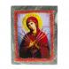 Икона настольная &amp;quot;Семистрельная&amp;quot; камень змеевик 9х7,2х3 см 121445